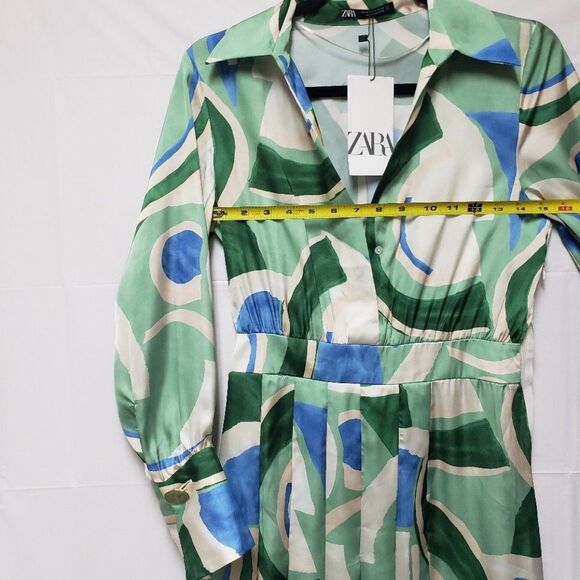 Zara Women’s Flowy Long Sleeve Maxi Cocktail Party Formal  Chic Dress XS NWT - Picture 11 of 16